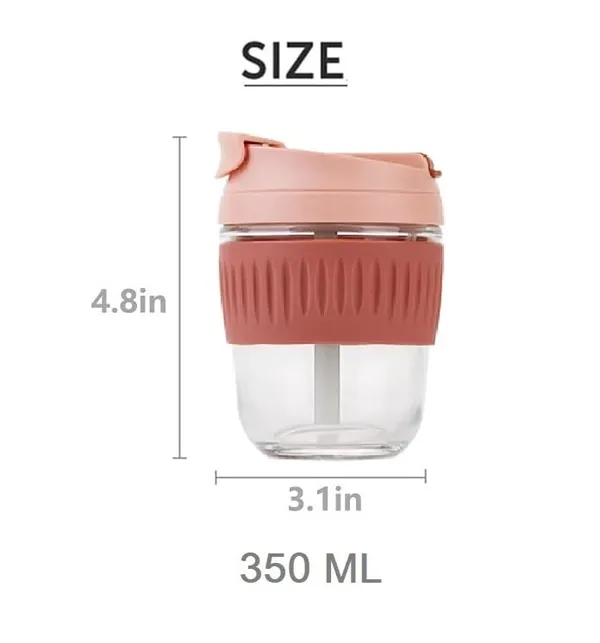 Brown_Dual_Lid_Reusable_Portable_Leak_Proof_Coffee_Cup_With_Straw_&_Airtight_Lid_High_Temperature_Resistance_Glass_Sipper_With_Silicone_Sleeve_Bpa_Free_Car_Travel_Mason_Jar_350_ML