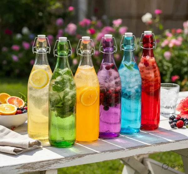 Pack_Of_6_|_Flip_Top_Glass_Water_Bottle_Leak_Proof_Cap_|_1_Ltr