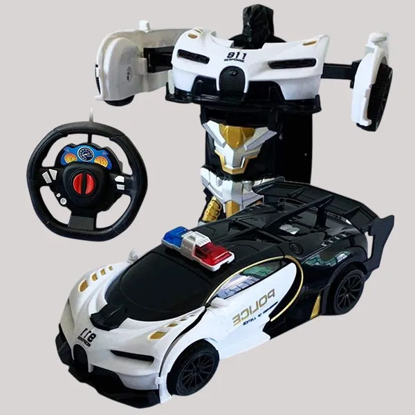 White_1:24_Scale_Rc_Transforming_Famous_Car_Plastic_Diecast_Remote_Control_1/24_Deformation_Remote_Control_Car_Electric_Robot_Children_Toy_Gift_Racing_Car
