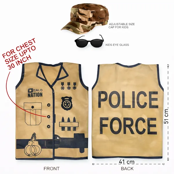 HALO_NATION®Police_Dress_costume_with_tools_|_Simulation_Policemen_Role_Play_Kit_,_Special_Force_Set_,_Police_Dress_Playset_(Police_Set_-_15_Pcs)