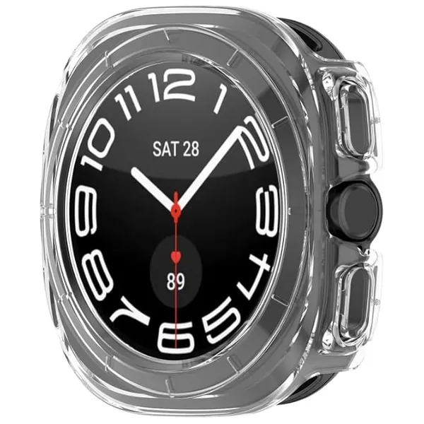 Transparent_Samsung_Galaxy_Watch_Ultra_47Mm_Half_Coverage_Hollowed_Pc_Watch_Protective_Case