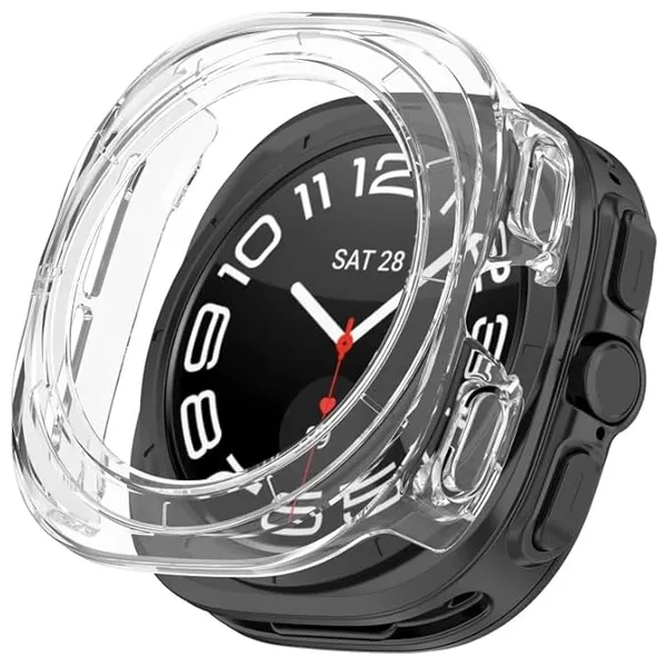 Transparent_Samsung_Galaxy_Watch_Ultra_47Mm_Half_Coverage_Hollowed_Pc_Watch_Protective_Case
