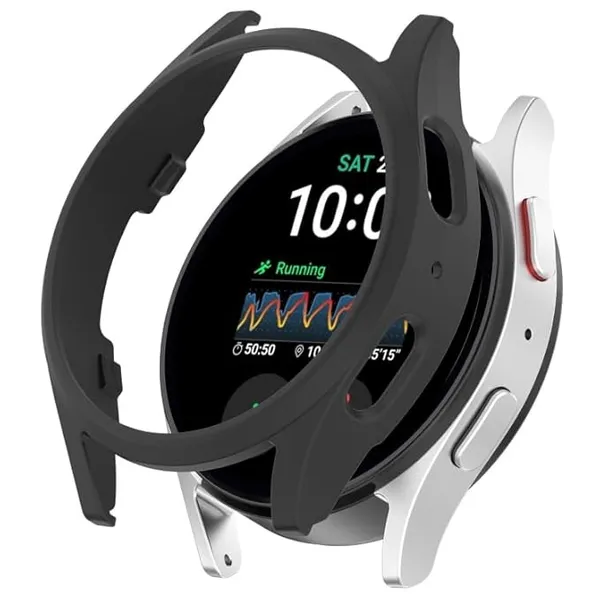 Black_Samsung_Galaxy_Watch_7_40Mm_Half_Pack_Hollow_Pc_Watch_Protective_Case