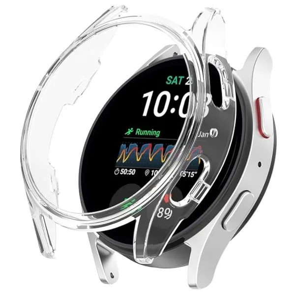 Transparent_Samsung_Galaxy_Watch_7_44Mm_Half_Pack_Hollow_Pc_Watch_Protective_Case