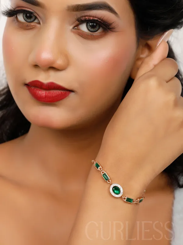 Demifine_Jewellery_Gold_&_Rose_Gold_&_Green_&_Silver_Stainless_Steel_Premium_&_Elegant_Bracelet_For_Women_&_Girls