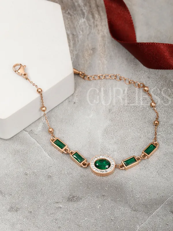 Demifine_Jewellery_Gold_&_Rose_Gold_&_Green_&_Silver_Stainless_Steel_Premium_&_Elegant_Bracelet_For_Women_&_Girls