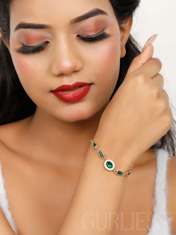 Demifine_Jewellery_Gold_&_Rose_Gold_&_Green_&_Silver_Stainless_Steel_Premium_&_Elegant_Bracelet_For_Women_&_Girls