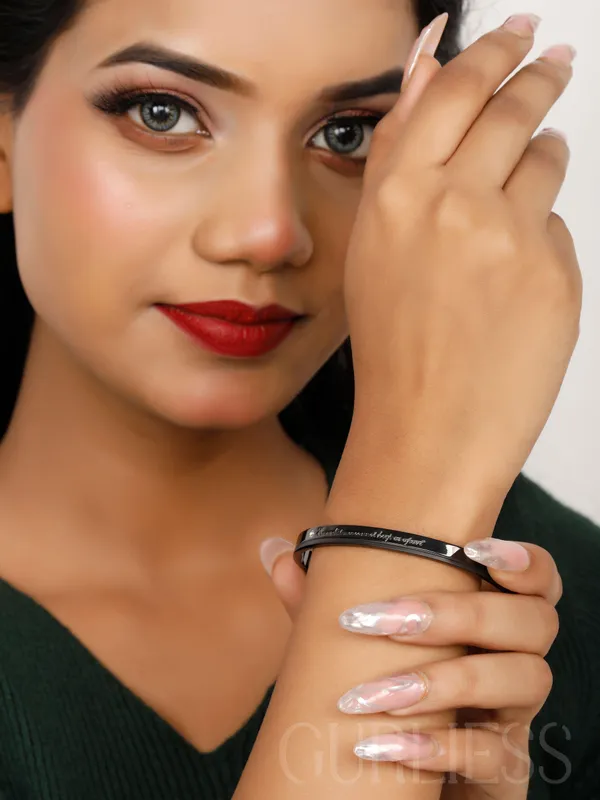 Demifine_Jewellery_Silver_&_Black_Stainless_Steel_Premium_&_Elegant_Bracelet_For_Women_&_Girls