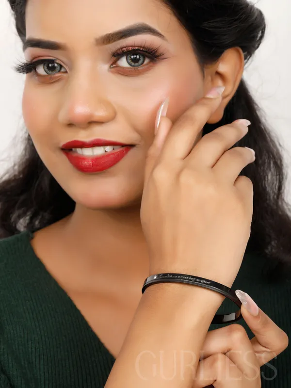 Demifine_Jewellery_Silver_&_Black_Stainless_Steel_Premium_&_Elegant_Bracelet_For_Women_&_Girls