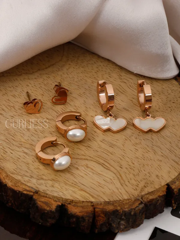 Demifine_Jewellery_Rose_Gold_&_Silver_Alloy_&_Stainless_Steel_Premium_&_Elegant_Earrings_For_Women_&_Girls_(Set_Of_6)