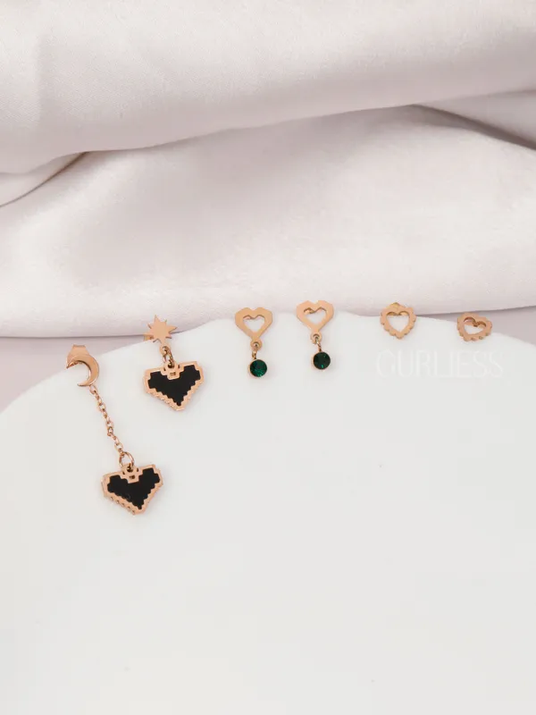 Demifine_Jewellery_Gold_&_Rose_Gold_Alloy_&_Stainless_Steel_Premium_&_Elegant_Earrings_For_Women_&_Girls_(Set_Of_6)