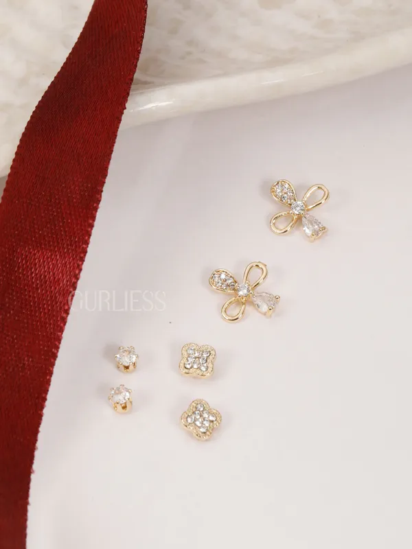 Demifine_Jewellery_White_&_Gold_Alloy_Premium_&_Elegant_Earrings_For_Women_&_Girls_(Set_Of_6)