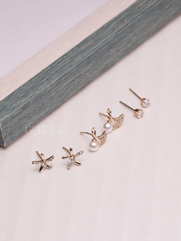 Demifine_Jewellery_Gold_&_Silver_Alloy_Premium_&_Elegant_Earrings_For_Women_&_Girls_(Set_Of_6)