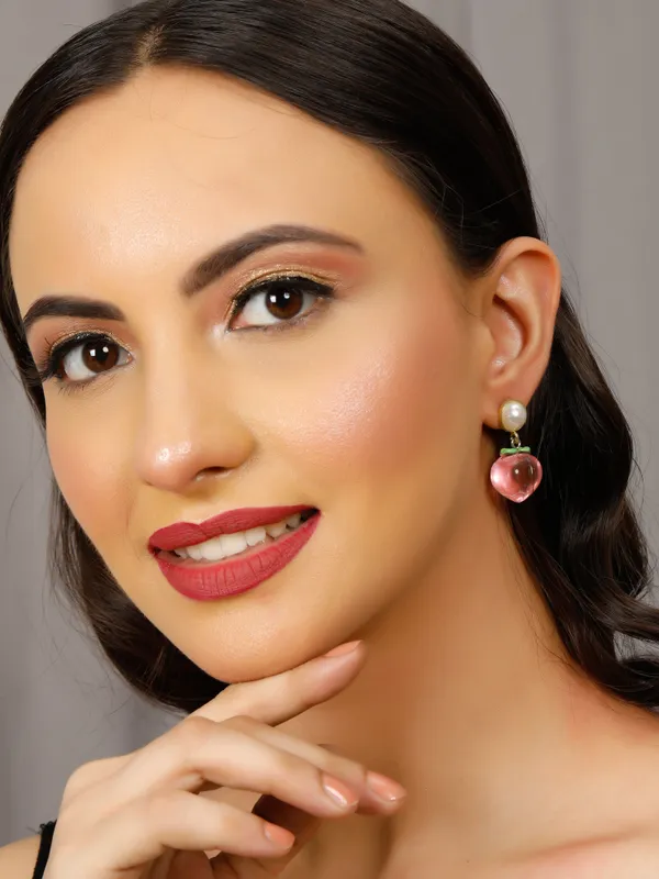 Pink_Alloy_,_Stainless_Steel_&_Resin_Premium_&_Elegant_Earrings_For_Women_&_Girls_(Set_Of_2)
