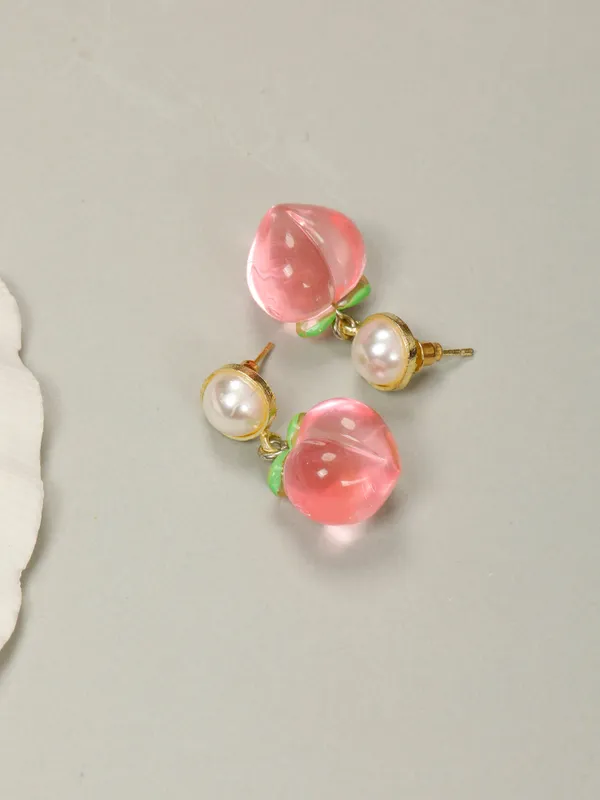 Pink_Alloy_,_Stainless_Steel_&_Resin_Premium_&_Elegant_Earrings_For_Women_&_Girls_(Set_Of_2)