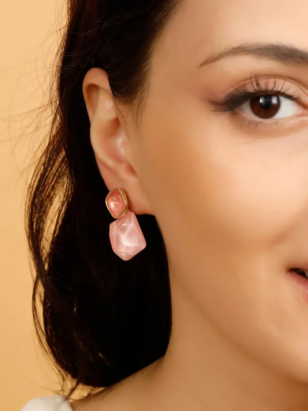 Pink_Alloy_,_Stainless_Steel_&_Resin_Premium_&_Elegant_Earrings_For_Women_&_Girls_(Set_Of_2)