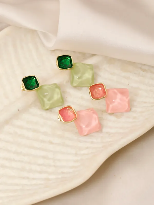 Green_Alloy_,_Stainless_Steel_&_Resin_Premium_&_Elegant_Earrings_For_Women_&_Girls_(Set_Of_4)
