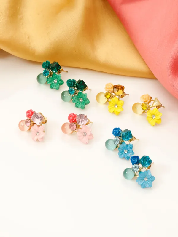 Multicolor_Alloy_,_Stainless_Steel_&_Resin_Premium_&_Elegant_Earrings_For_Women_&_Girls_(Set_Of_2)