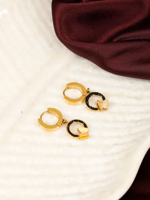 Demifine_Jewellery_Gold_&_Black_Alloy_&_Stainless_Steel_Premium_&_Elegant_Earrings_For_Women_&_Girls_(Set_Of_2)