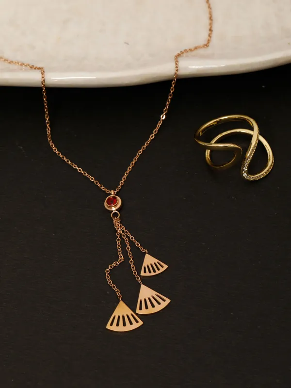 Demifine_Jewellery_Gold_Alloy_Premium_&_Elegant_Pendant_&_Rings_For_Women_&_Girls_(Set_Of_2)