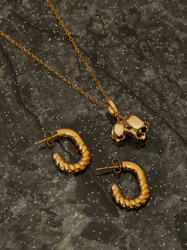 Demifine_Jewellery_Gold_Alloy_Premium_&_Elegant_Pendant_&_Earrings_For_Women_&_Girls_(Set_Of_3)