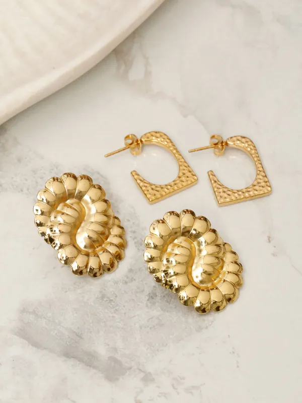 Demifine_Jewellery_Gold_Alloy_Premium_&_Elegant_Earrings_For_Women_&_Girls_(Set_Of_4)