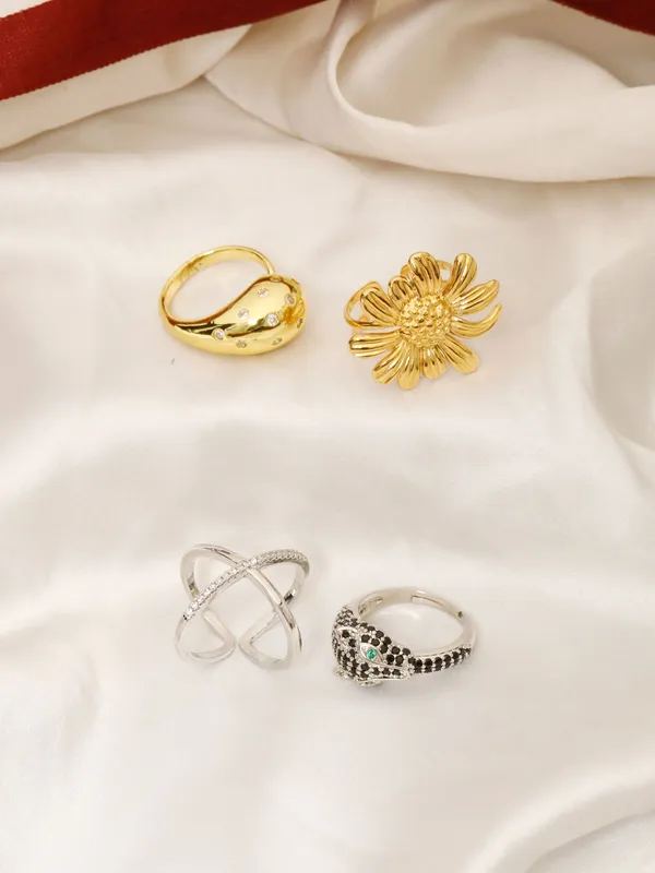 Demifine_Jewellery_Gold_&_Silver_Alloy_Premium_&_Elegant_Rings_For_Women_&_Girls_(Set_Of_4)