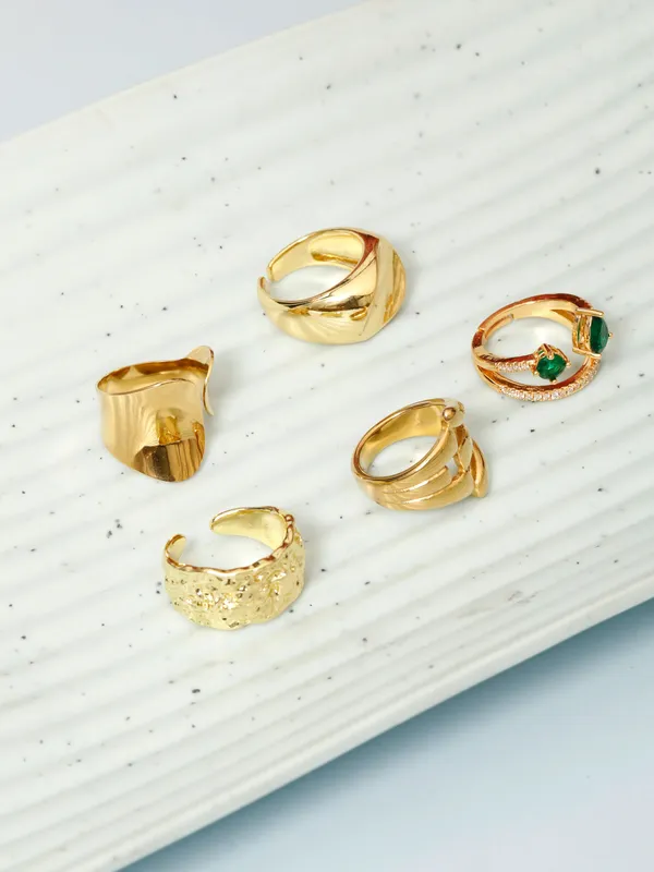 Demifine_Jewellery_Gold_&_Silver_&_Rose_Gold_Alloy_Premium_&_Elegant_Rings_For_Women_&_Girls_(Set_Of_5)