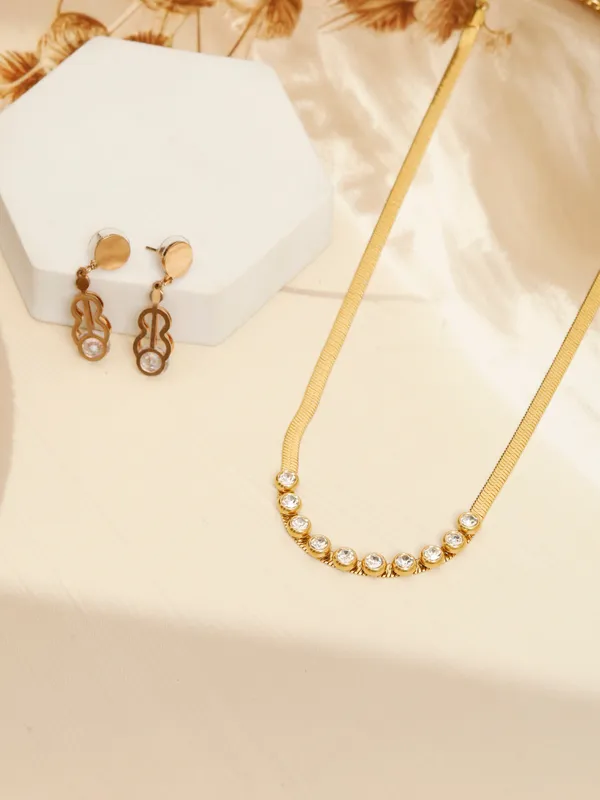 Demifine_Jewellery_Rose_Gold_&_Gold_Alloy_Premium_&_Elegant_Pendant_&_Earrings_For_Women_&_Girls_(Set_Of_3)