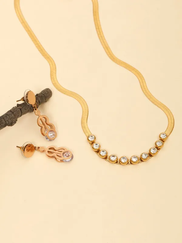 Demifine_Jewellery_Rose_Gold_&_Gold_Alloy_Premium_&_Elegant_Pendant_&_Earrings_For_Women_&_Girls_(Set_Of_3)