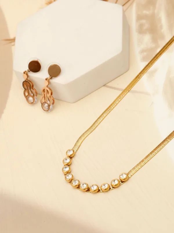 Demifine_Jewellery_Rose_Gold_&_Gold_Alloy_Premium_&_Elegant_Pendant_&_Earrings_For_Women_&_Girls_(Set_Of_3)