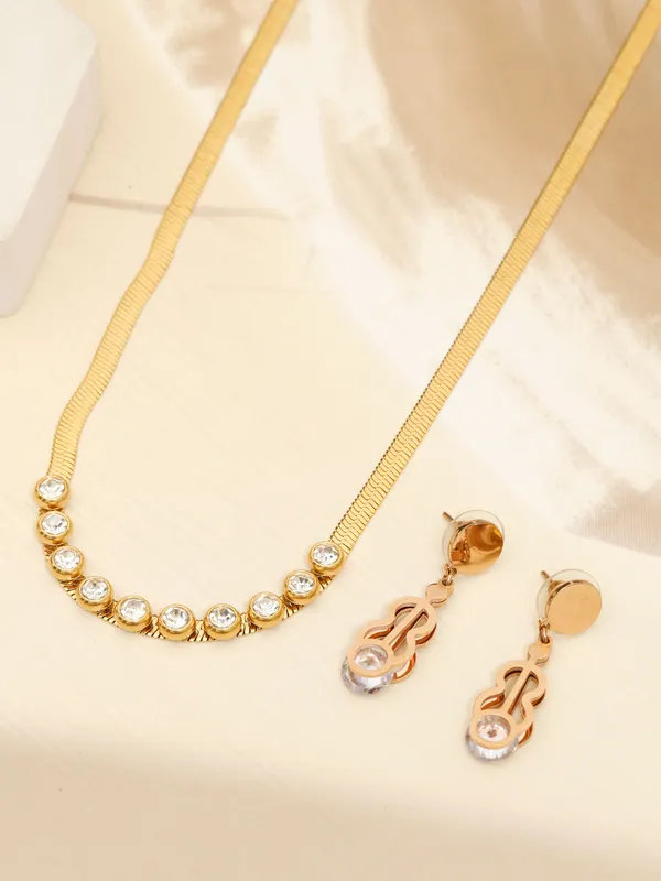 Demifine_Jewellery_Rose_Gold_&_Gold_Alloy_Premium_&_Elegant_Pendant_&_Earrings_For_Women_&_Girls_(Set_Of_3)
