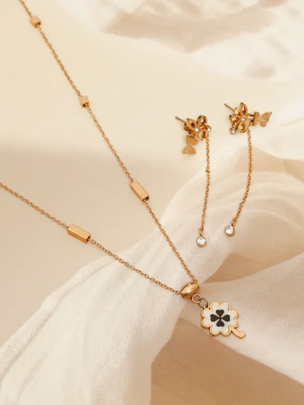 Demifine_Jewellery_Rose_Gold_&_Gold_Alloy_Premium_&_Elegant_Pendant_&_Earrings_For_Women_&_Girls_(Set_Of_3)