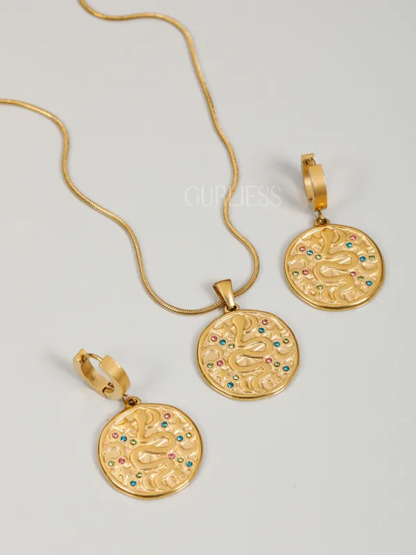 Demifine_Jewellery_Gold_Stainless_Steel_Premium_&_Elegant_Pendant_&_Earrings_For_Women_&_Girls_(Set_Of_3)