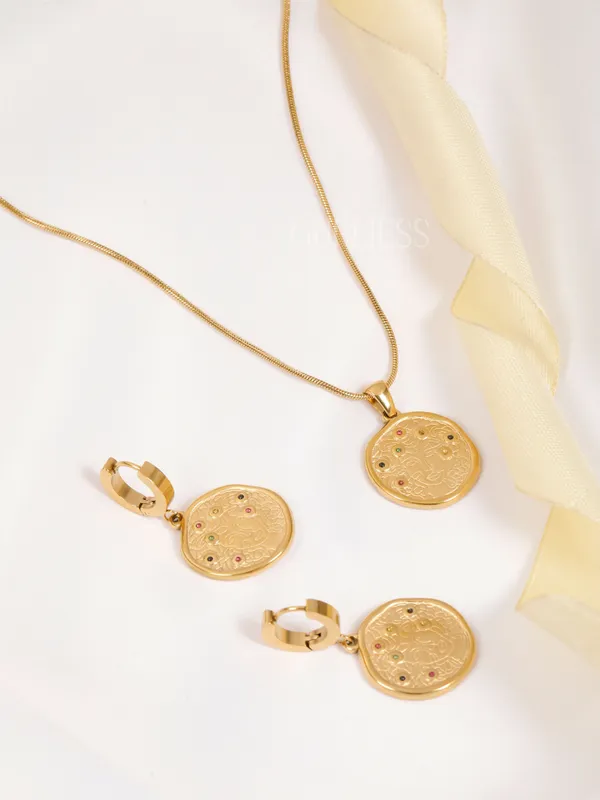 Demifine_Jewellery_Gold_&_Silver_Stainless_Steel_Premium_&_Elegant_Pendant_&_Earrings_For_Women_&_Girls_(Set_Of_3)
