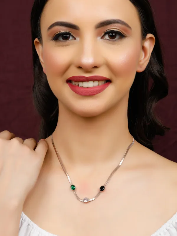 Demifine_Jewellery_Silver_&_Rose_Gold_Stainless_Steel_Premium_&_Elegant_Pendant_For_Women_&_Girls
