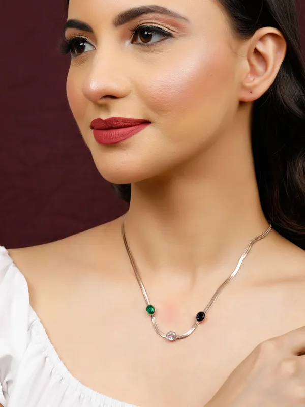 Demifine_Jewellery_Silver_&_Rose_Gold_Stainless_Steel_Premium_&_Elegant_Pendant_For_Women_&_Girls