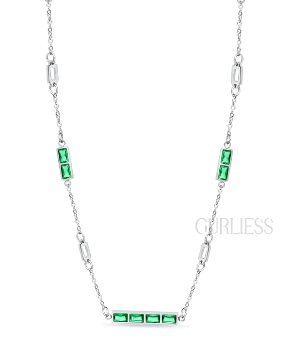 Demifine_Jewellery_Green_&_Silver_Stainless_Steel_Premium_&_Elegant_Pendant_For_Women_&_Girls
