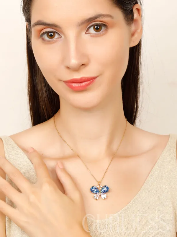 Demifine_Jewellery_Silver_&_Blue_&_Gold_Stainless_Steel_Premium_&_Elegant_Pendant_For_Women_&_Girls