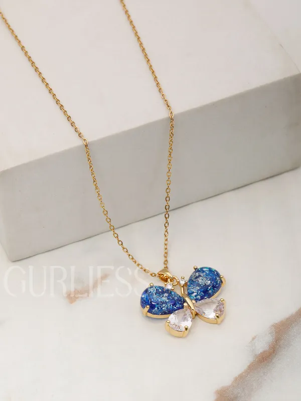 Demifine_Jewellery_Silver_&_Blue_&_Gold_Stainless_Steel_Premium_&_Elegant_Pendant_For_Women_&_Girls