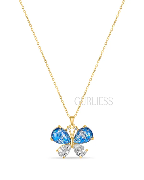 Demifine_Jewellery_Silver_&_Blue_&_Gold_Stainless_Steel_Premium_&_Elegant_Pendant_For_Women_&_Girls