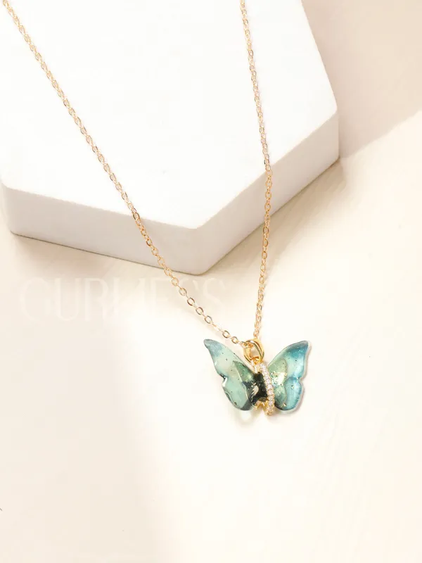 Demifine_Jewellery_Blue_&_Gold_Stainless_Steel_Premium_&_Elegant_Pendant_For_Women_&_Girls