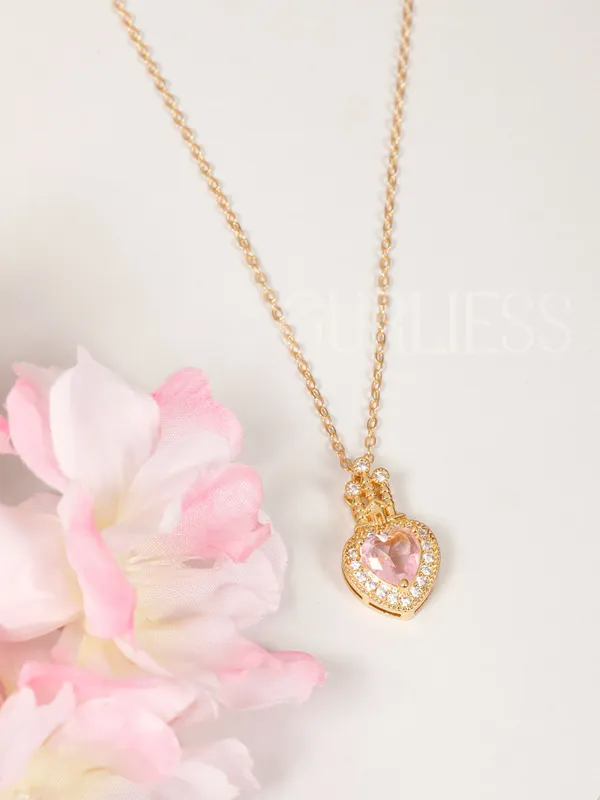 Demifine_Jewellery_Pink_&_Gold_Stainless_Steel_Premium_&_Elegant_Pendant_For_Women_&_Girls