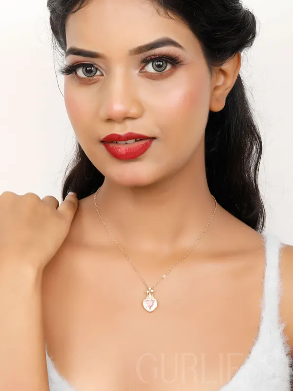 Demifine_Jewellery_Pink_&_Gold_Stainless_Steel_Premium_&_Elegant_Pendant_For_Women_&_Girls