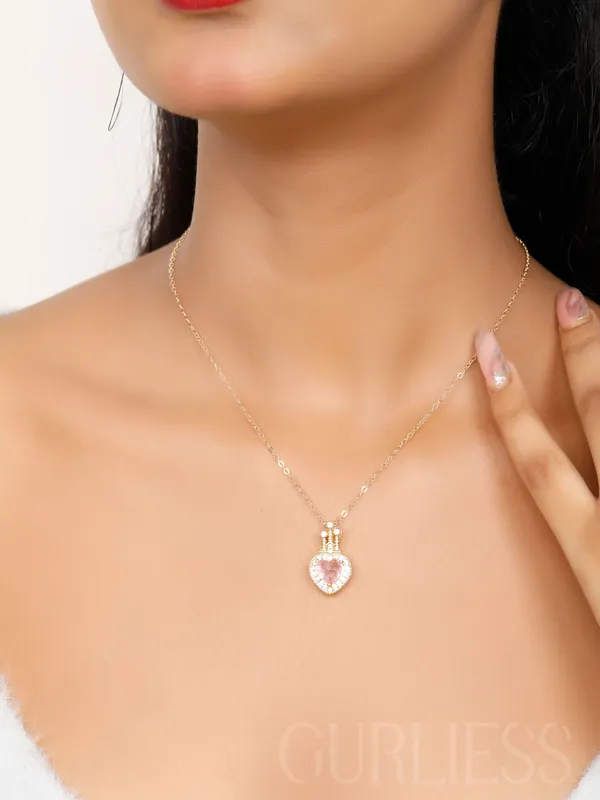 Demifine_Jewellery_Pink_&_Gold_Stainless_Steel_Premium_&_Elegant_Pendant_For_Women_&_Girls