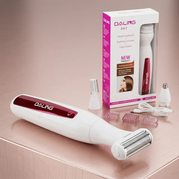 Festive_Blessings_DALING_DL-6005_Razor_for_Women,_3_in_1_Groomer_Shaver_USB_Rechargeable_Trimmer_35_min_Runtime_1_Length_Settings
