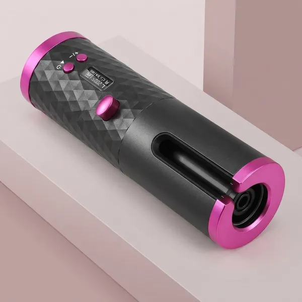 Festive_Blessings_Cordless_Rechargeable_Ceramic_Barrel_Fast_Heat_6_Temperature_Settings_Hair_Curler_(Black,_Pink)