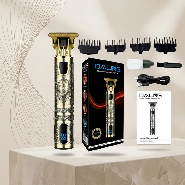 FESTIVE_BLESSINGS_DALING_DL-1086_Rechargeable_Hair_Clippers_for_Men_T-Blade_Hair_Trimmer_Barber_Hair_Trimmer_Trimmer_60_min_Runtime_5_Length_Settings_(Multicolor)