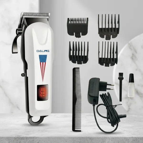 FESTIVE_BLESSINGS_DALING_DL-1163_PROFESSIONAL_RECHARGABLE_CLIPPER_LCD_DISPLAY_Trimmer_90_min_Runtime_6_Length_Settings_(Multicolor)