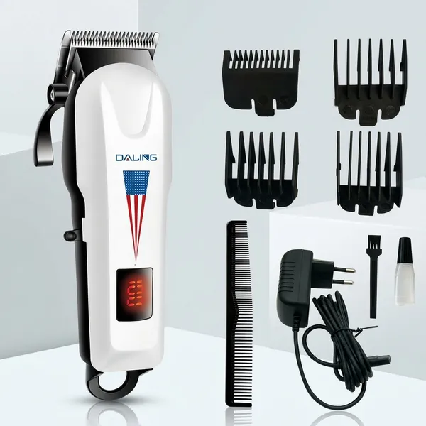 FESTIVE_BLESSINGS_DALING_DL-1163_PROFESSIONAL_RECHARGABLE_CLIPPER_LCD_DISPLAY_Trimmer_90_min_Runtime_6_Length_Settings_(Multicolor)